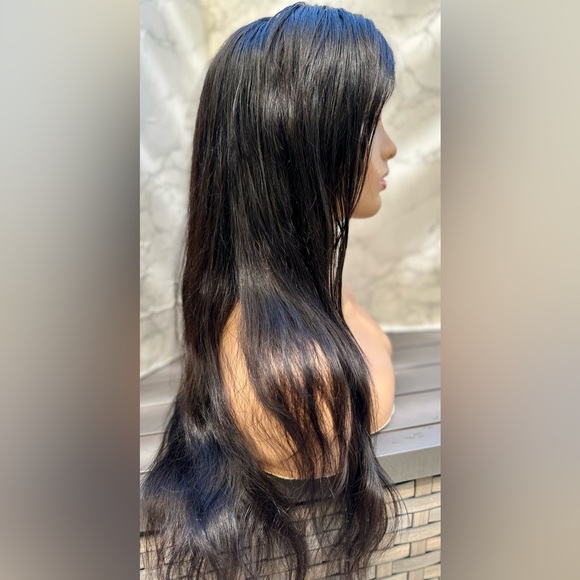 Pre styled 💯% human hair 13x6 natural brown lace frontal 26 inch wig - Picture 13 of 15